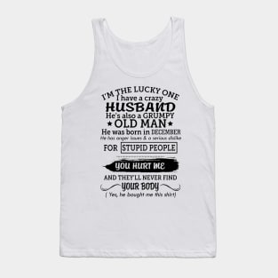 My grumpy old husband was born in december Tank Top